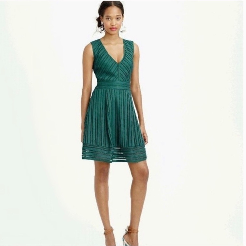 Jcrew emerald eyelet dress